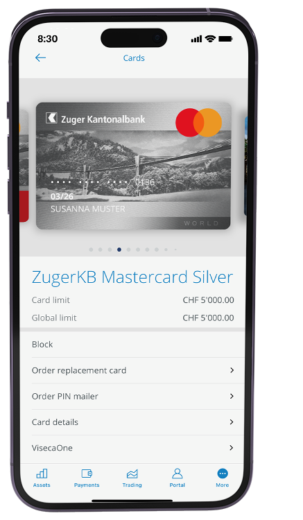 Block Card - Zuger Kantonalbank